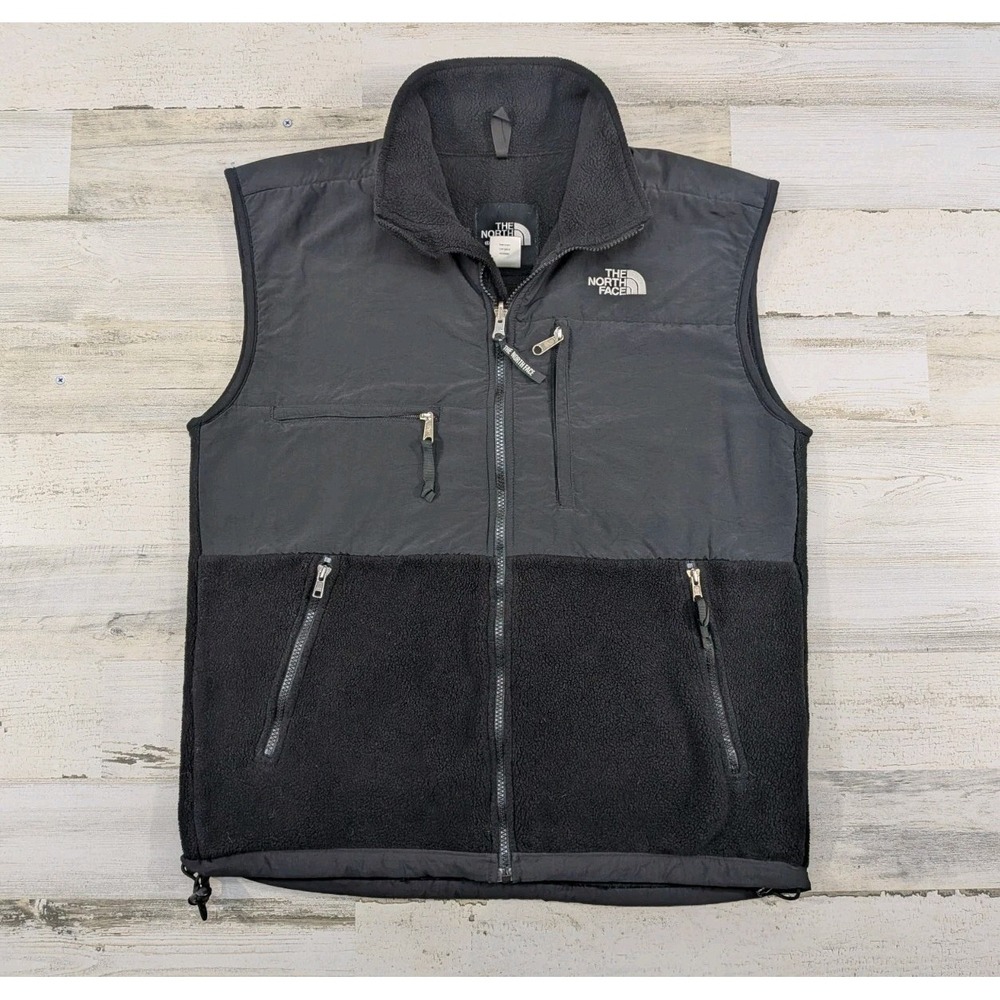 Vintage The North Face Denali Vest Mens Medium Black Full Zip Polartec Fleece